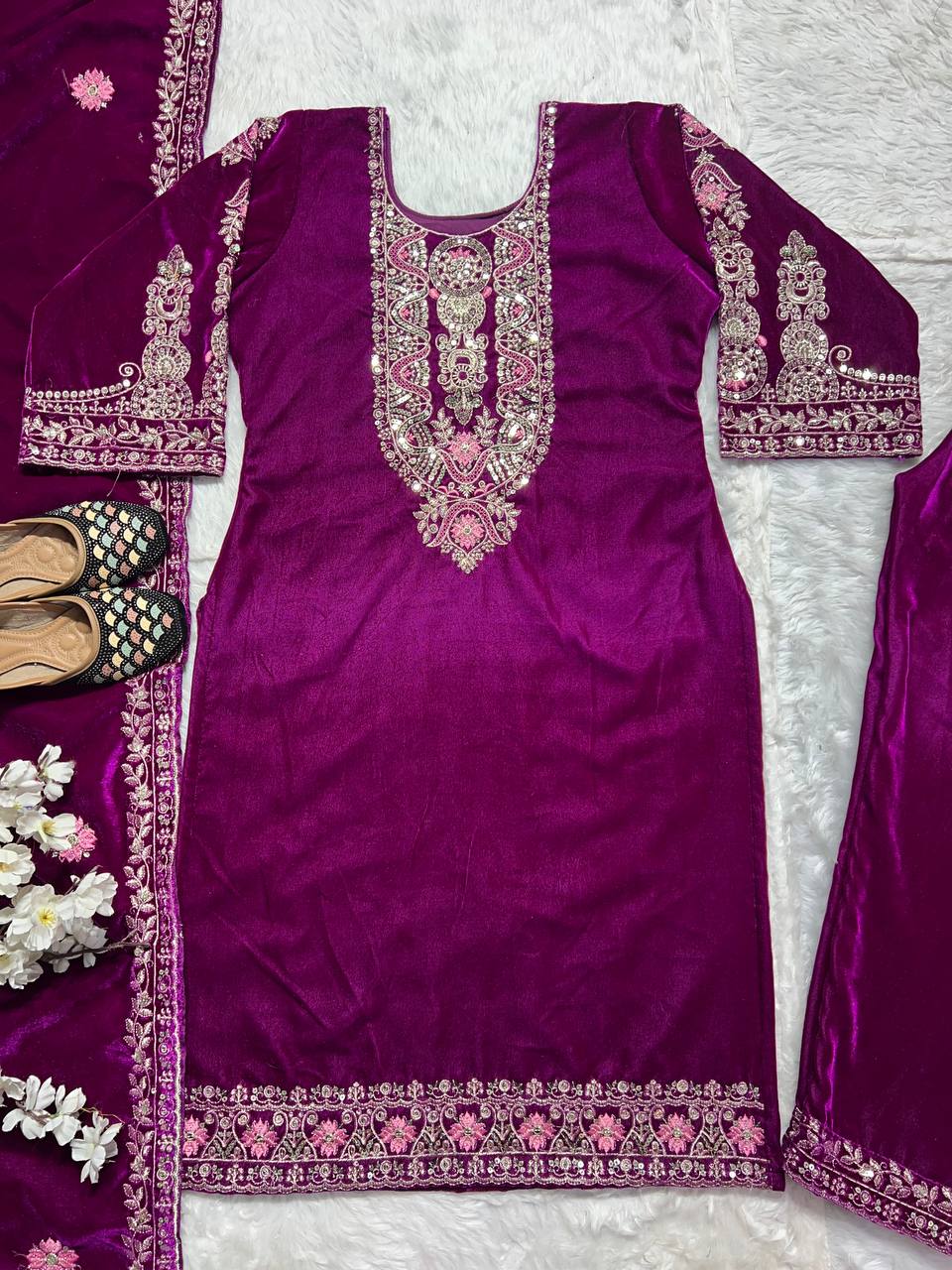 Party Wear Designer Top And Pent With Dupatta