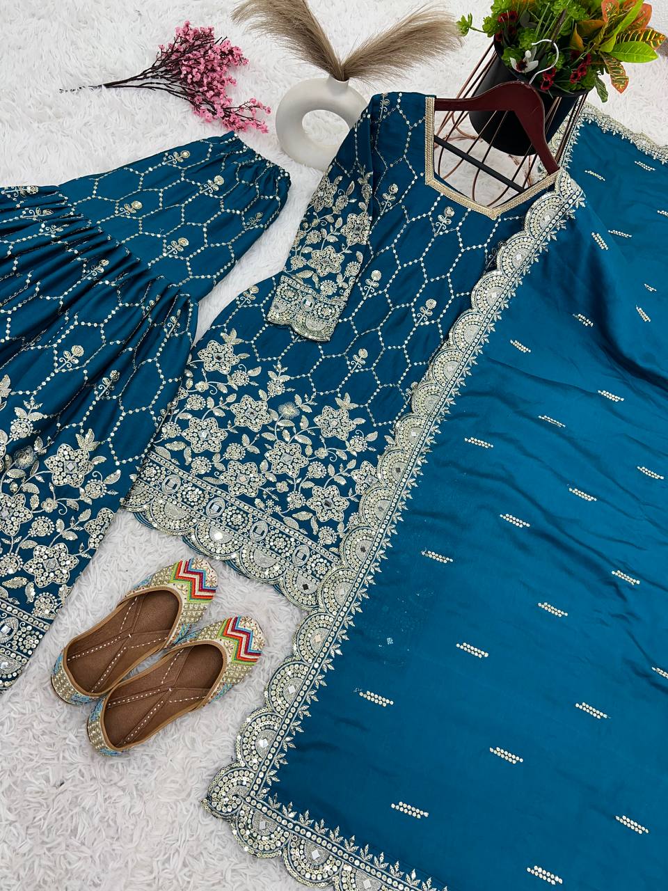 Beautiful Party Wear Top-Bottom And Dupatta