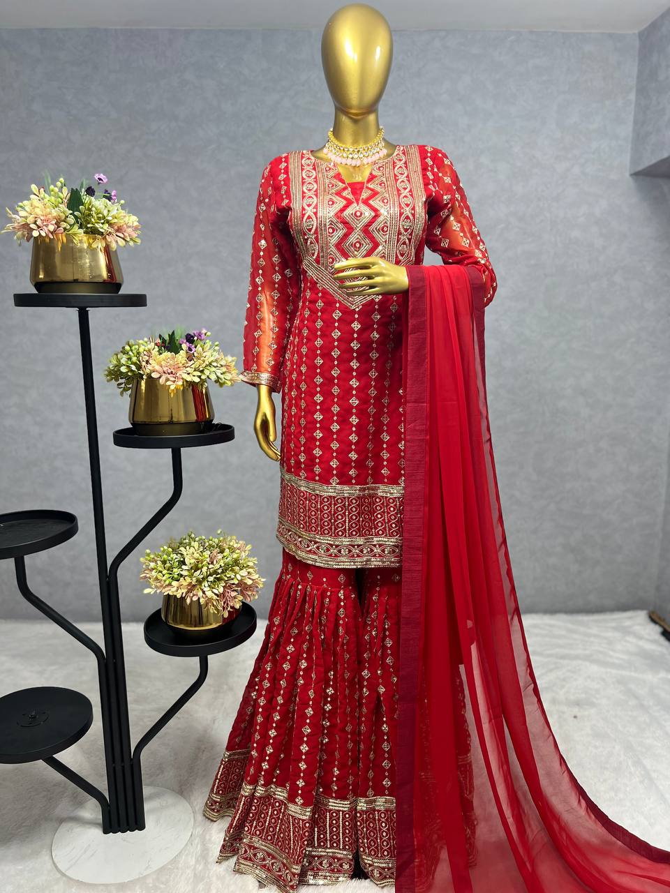 Party Wear Designer Top-Bottom And Beautiful Dupatta