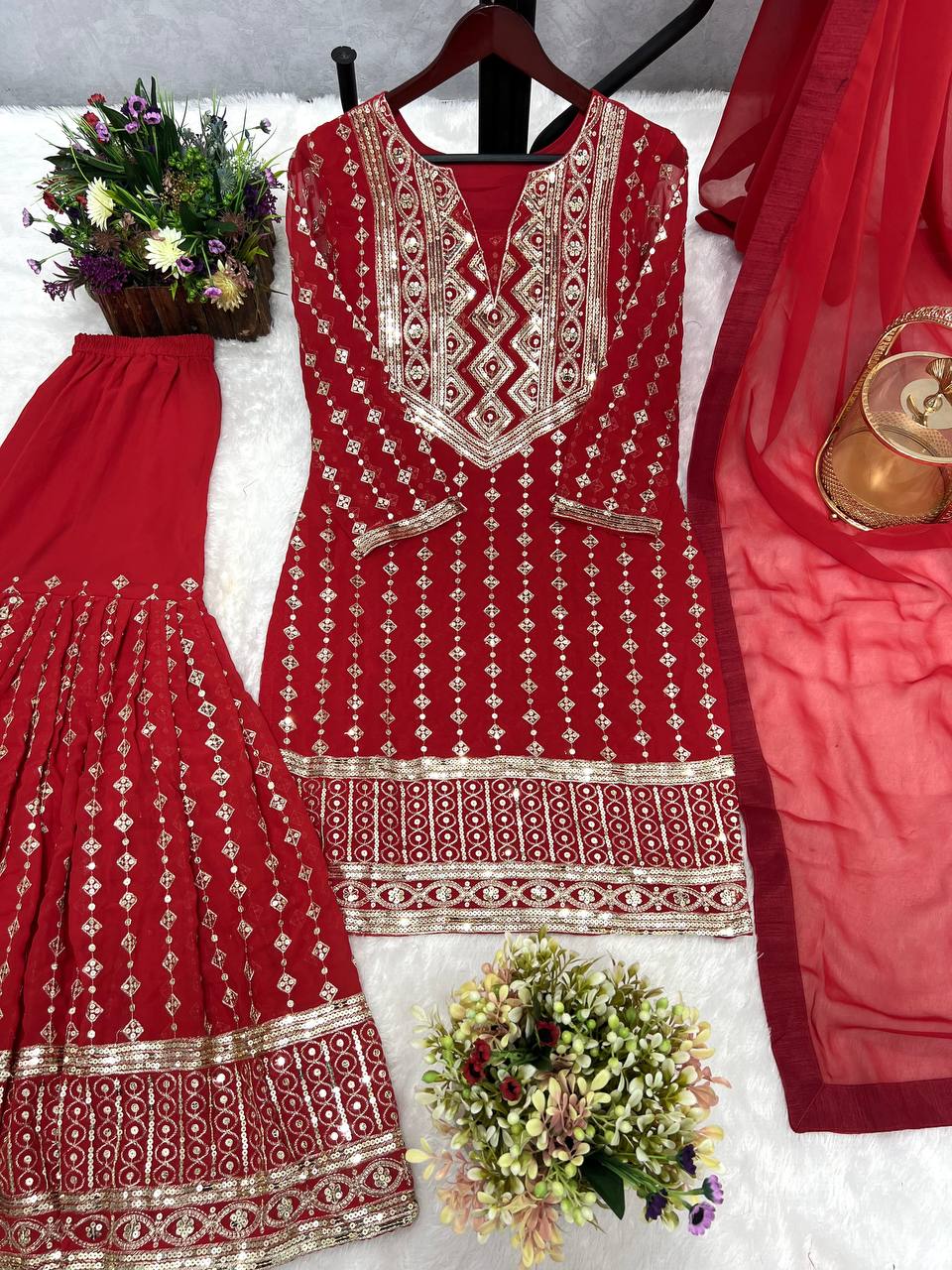 Party Wear Designer Top-Bottom And Beautiful Dupatta