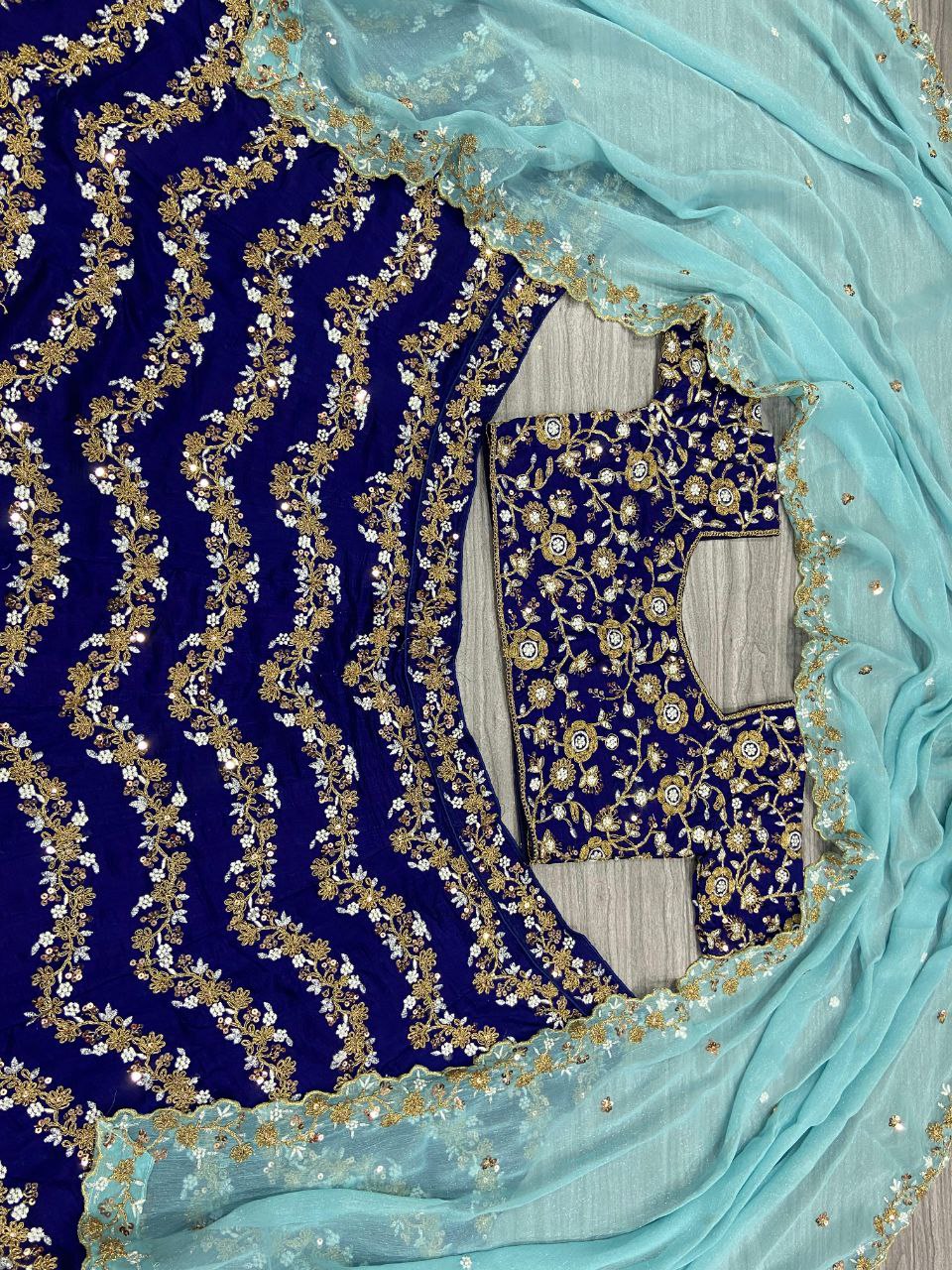 Party Wear Designer Lehenga Choli With Beautiful Embroidery Work