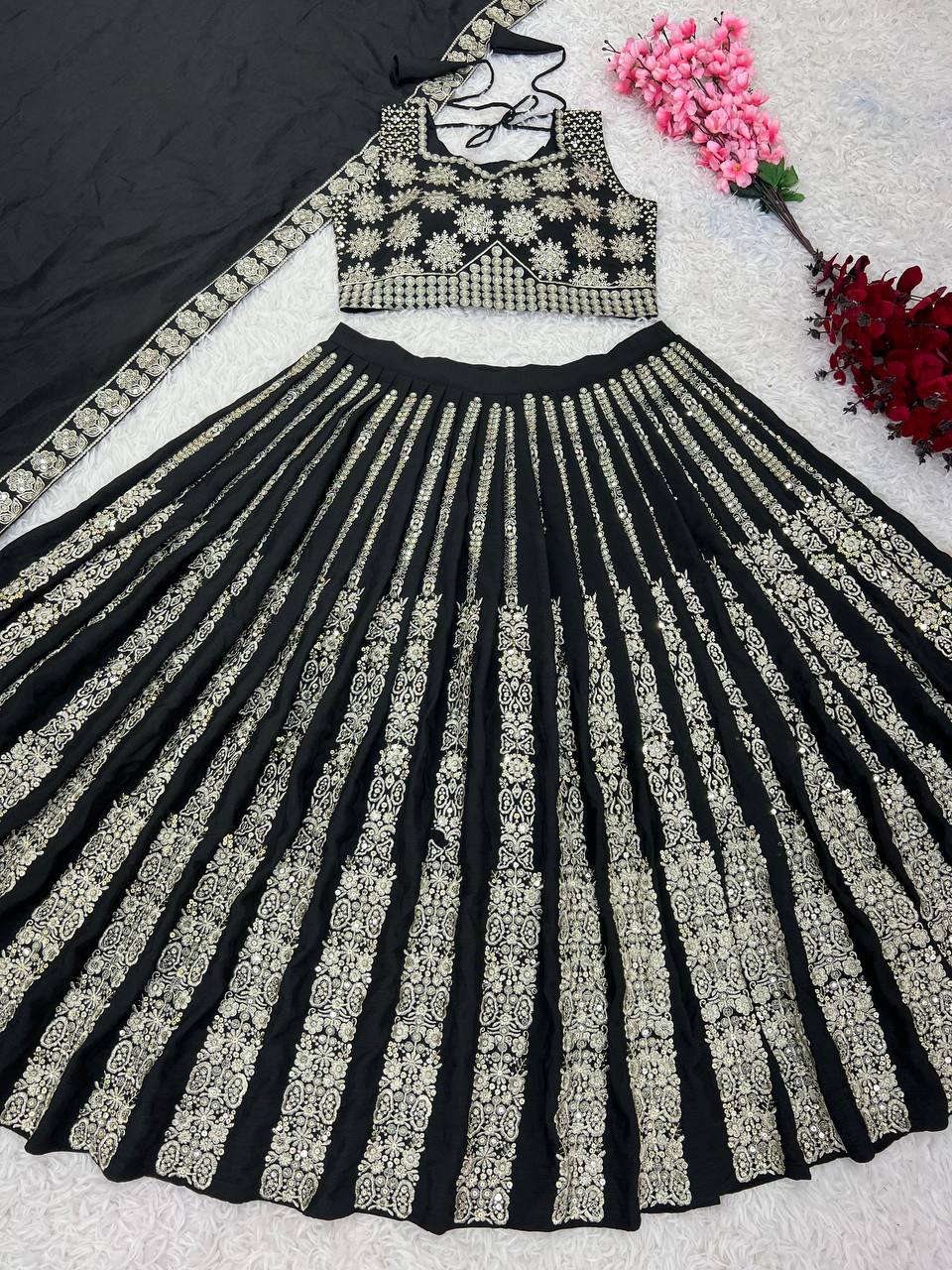 Beautiful Wedding Wear Lehenga Choli With Heavy Embroidery Sequence Work