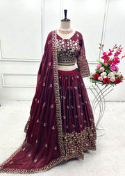 Party Wear Designer Lehenga Choli With Embroidery Sequence Work