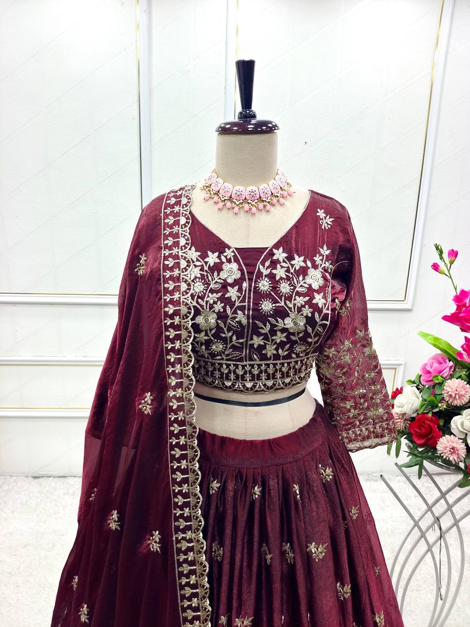 Party Wear Designer Lehenga Choli With Embroidery Sequence Work