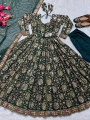 Designer Anarkali Gown Pent And Dupatta In New Fancy Style