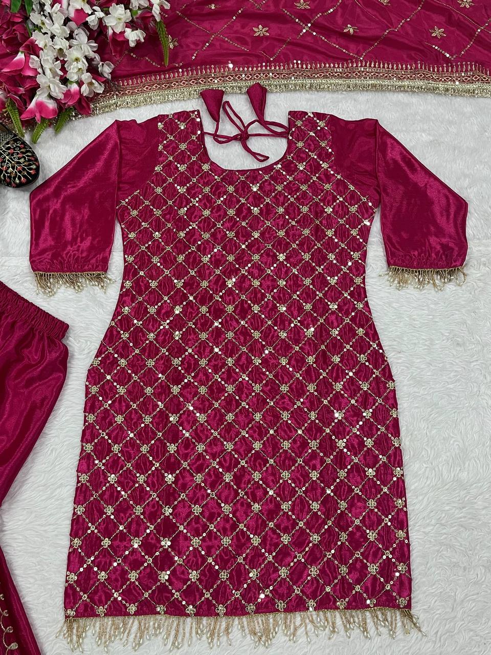 Designer Party Wear Look Top , Sharara Plazzo And Dupatta