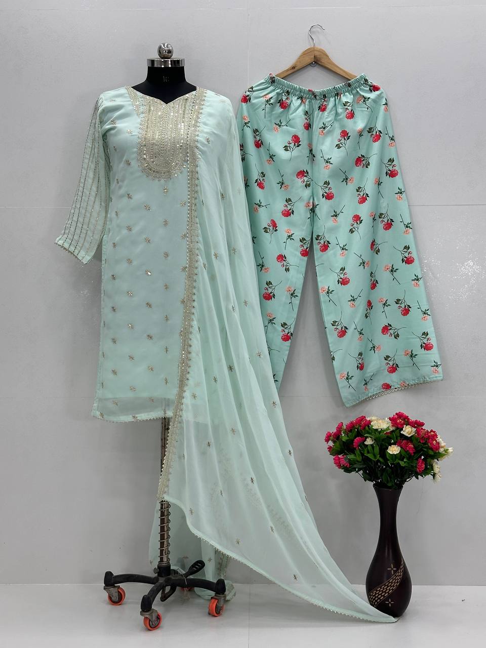 Party Wear Beautiful Top-Bottom And Fancy Dupatta