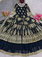 Designer Party Wear Look Gown With Bottom And Dupatta