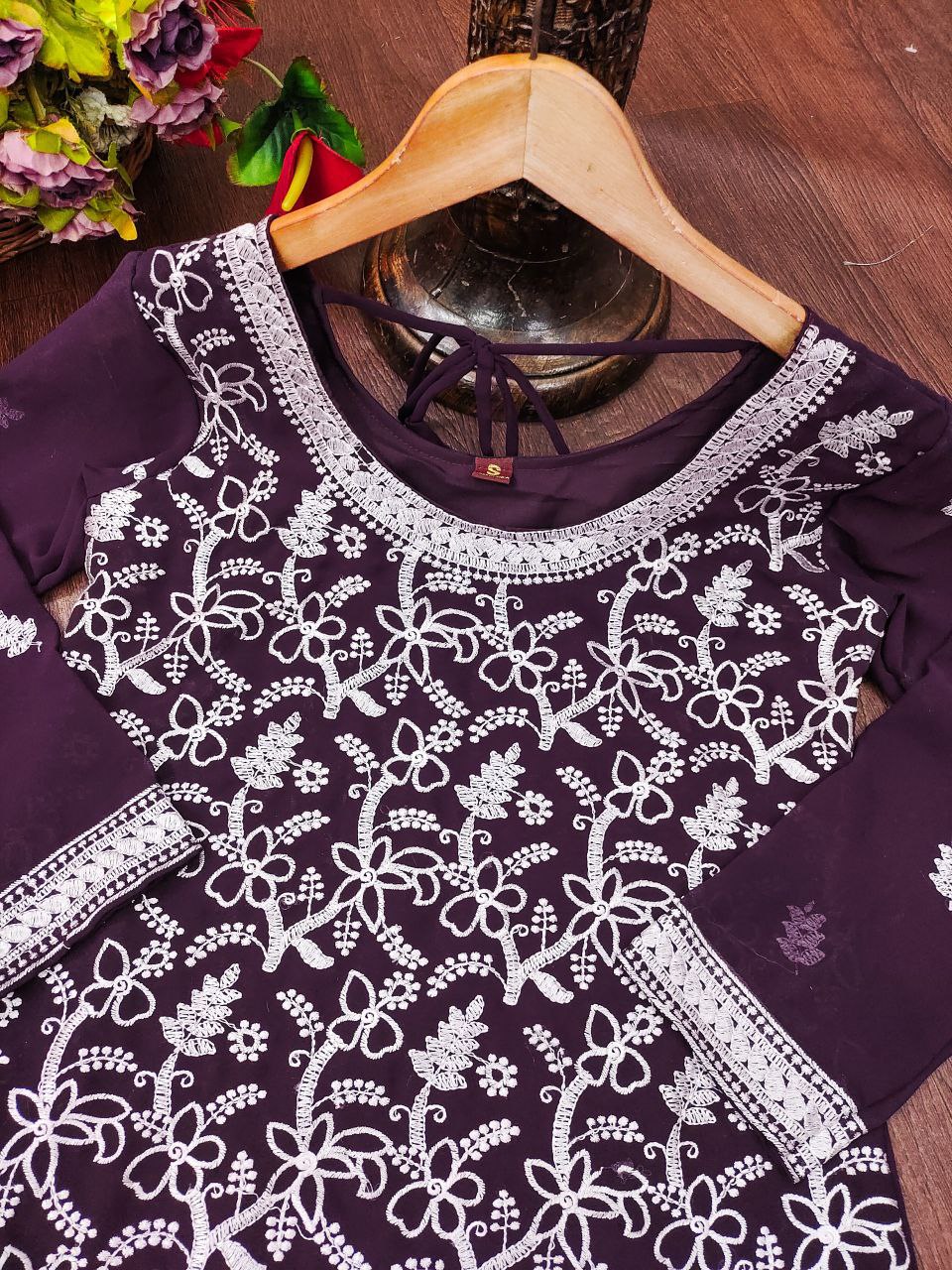 Designer Embroidered Suit Set With Heavy Embroidered Work