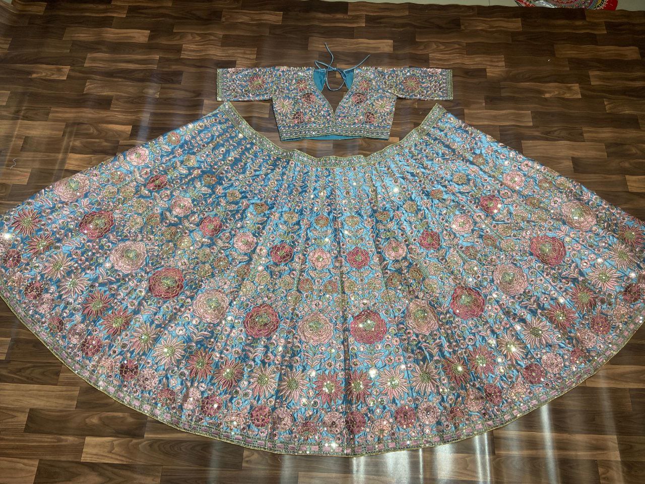Party Wear Beautiful Lehenga Choli With Glitter Work