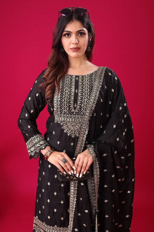 Designer Party Wear Look Fancy Top-Dupatta And Fully Stitched Sharara