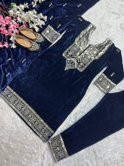 Party Wear Suit Set With Embroidery Sequence Work