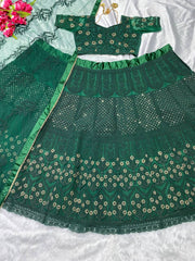 Party Wear Lehenga Choli With Fancy Border Work