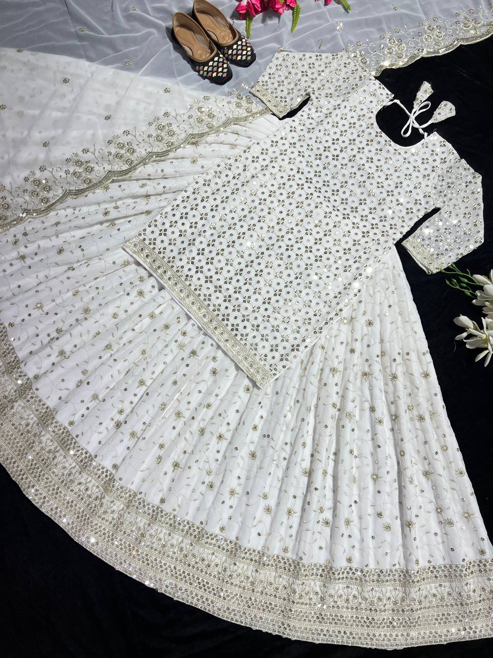 Designer Party Wear Top Lehenga With Beautiful Dupatta