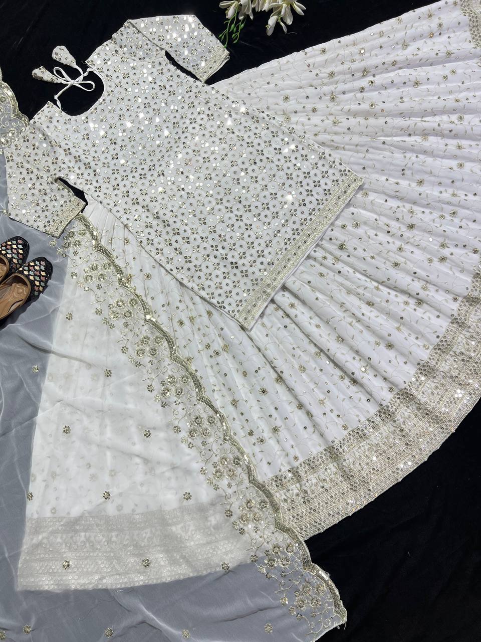 Designer Party Wear Top Lehenga With Beautiful Dupatta