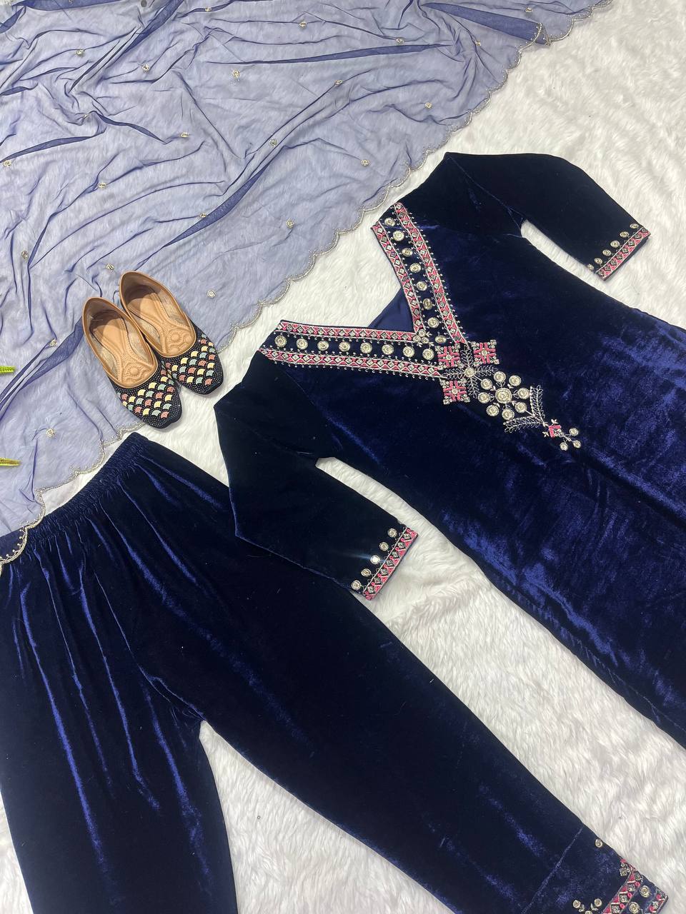 Party Wear Designer Anarkali Gown And Pent With Dupatta