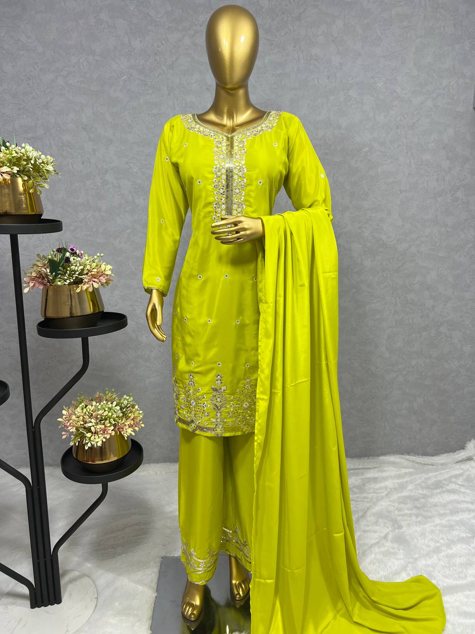 Party Wear Designer Top-Bottom And Beautiful Dupatta