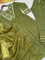 Party Wear Beautiful Anarkali Gown Pent And Dupatta