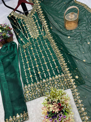 Beautiful Party Wear Look Top-Pent And Dupatta