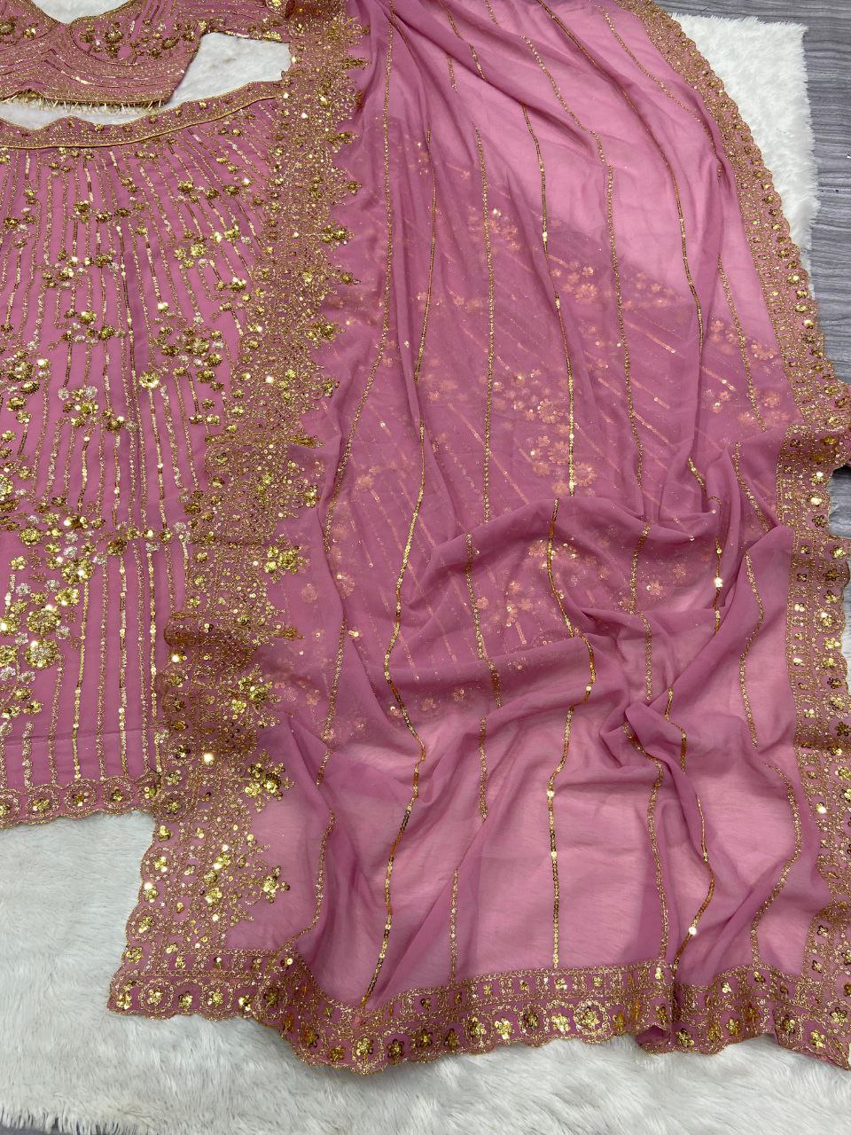 Beautiful Party Wear Lehenga Choli With Thread Embroidery