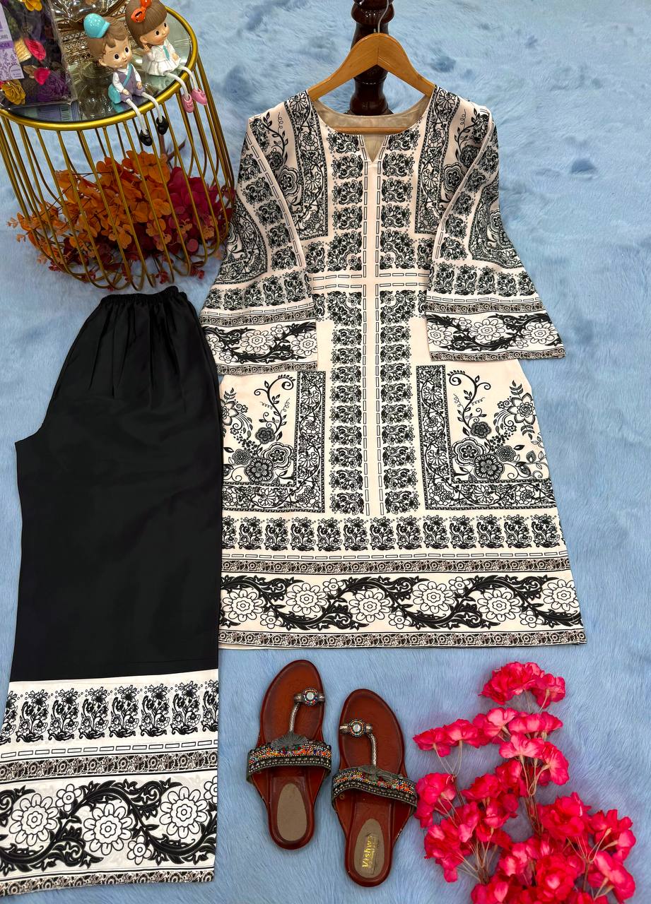 Designer Party Wear Look Top & Plazzo Co-ords Set