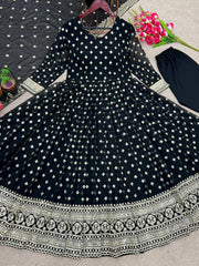 Designer Party Wear Look Gown With Bottom And Dupatta