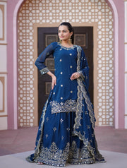 Designer Lehenga Suit With Sequence Embroidered Work