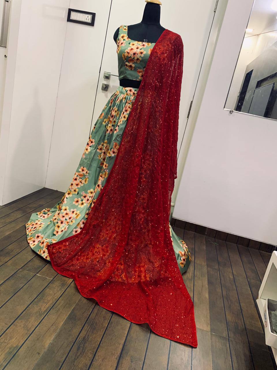 Party Wear Beautiful Lehenga Choli With Digital Print