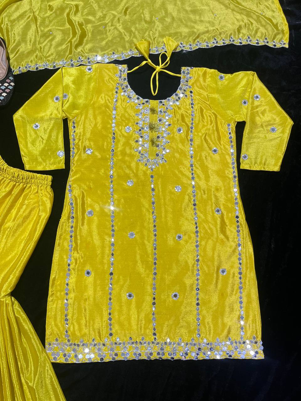 Designer Party Wear Top , Sharara And Dupatta In Fancy Style