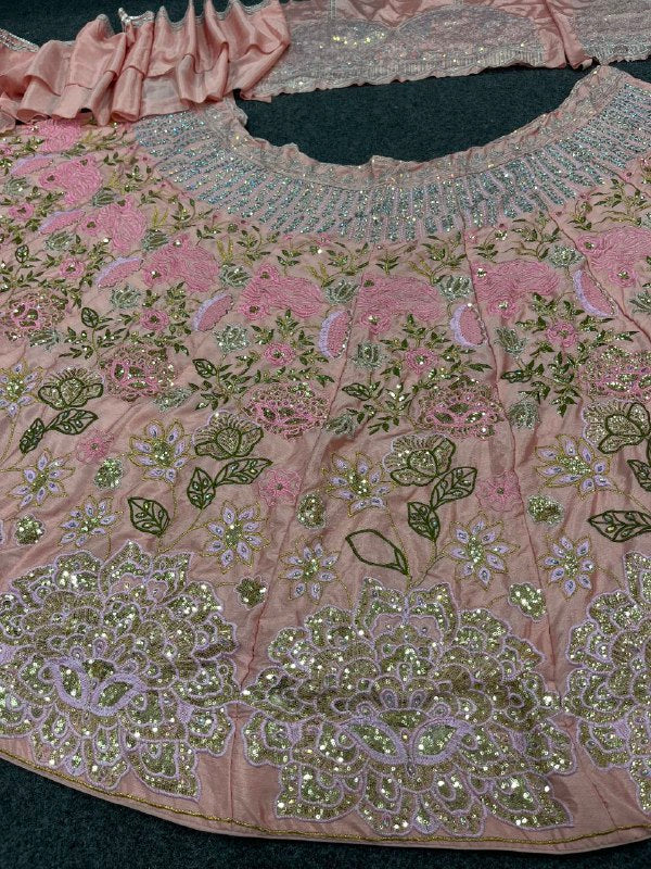 Party Wear Lehenga Choli With Sequence Embroidery Work