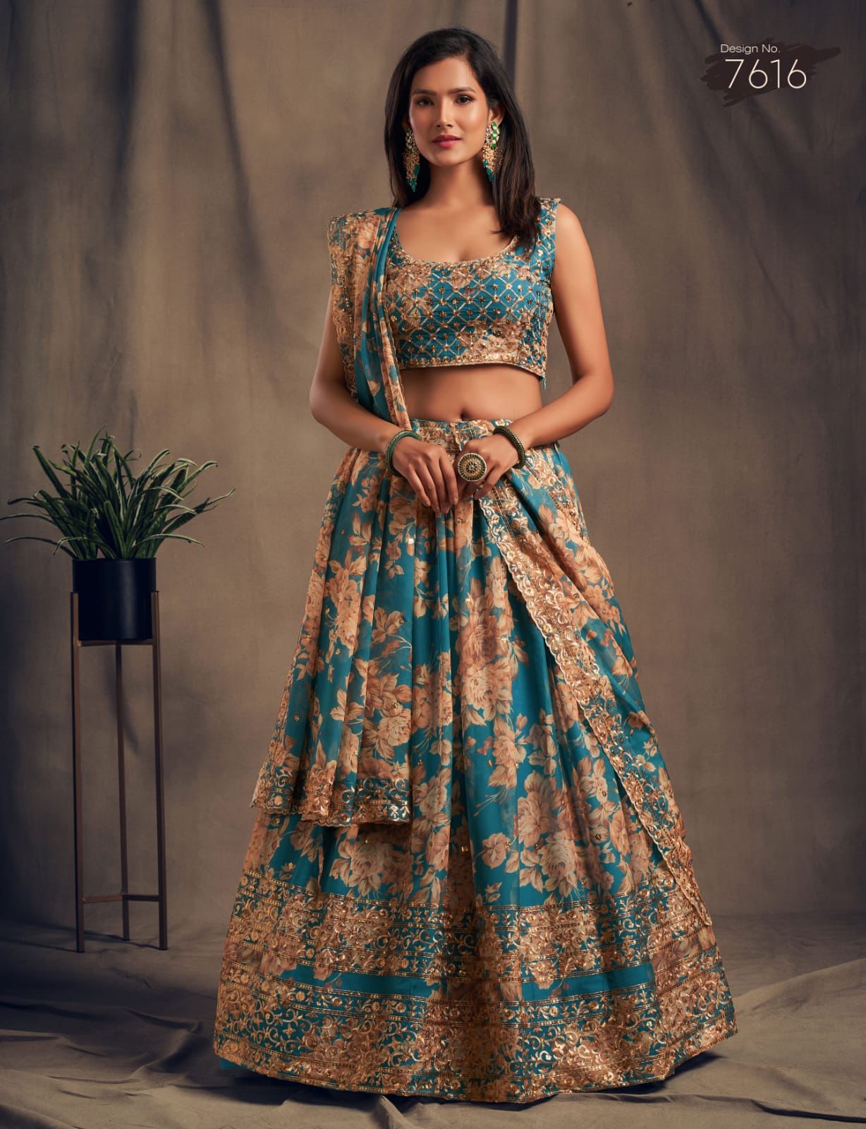 Party Wear Beautiful Lehenga Choli With Printed Work