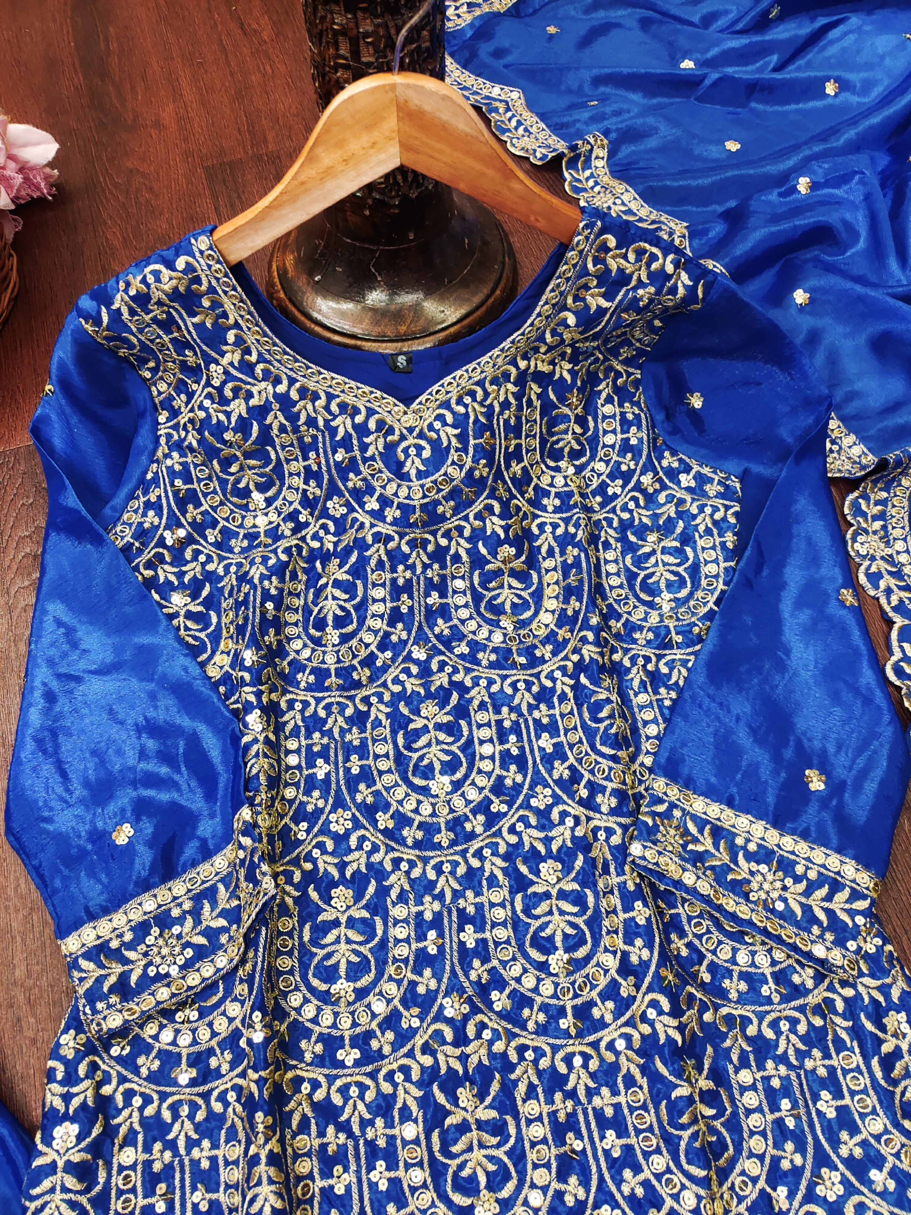 Designer Party Wear Sharara Suit With Sequence Embroidered Work