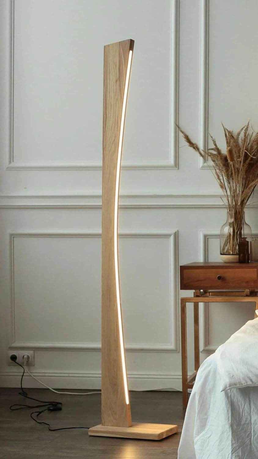 Arcus Wooden Floor Lamp - 24 Watt