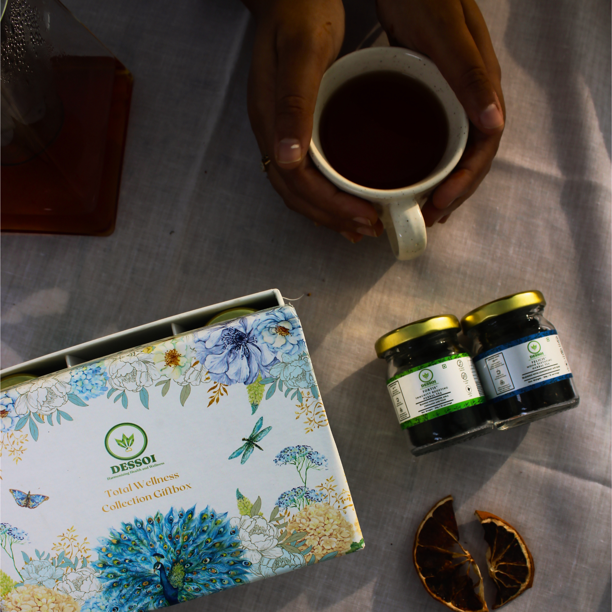 Total Wellness Collection Giftbox/Tea Taster Kit | Set of 5 Blends & Premium Tea Infuser