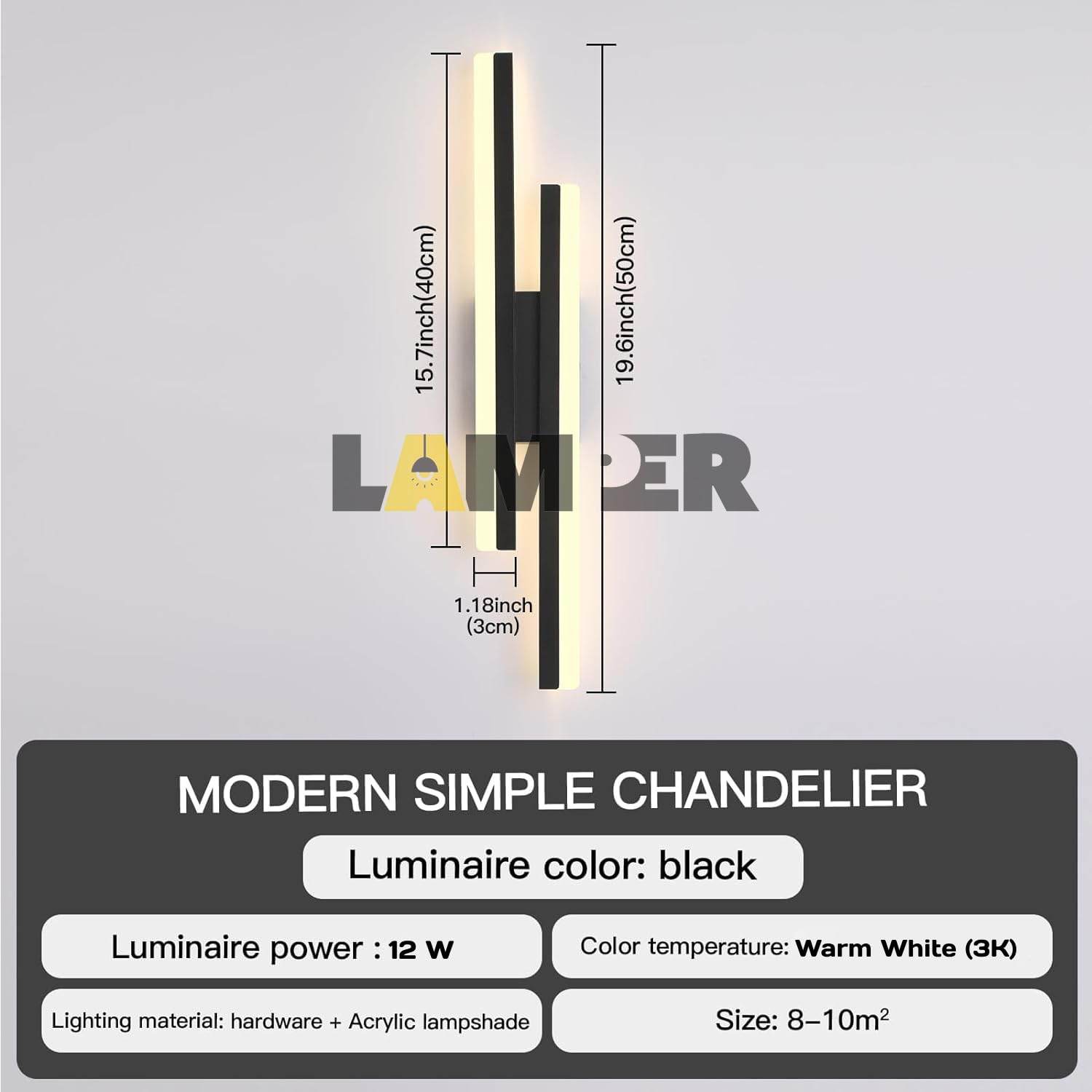 String Wall Light - 12 Watt - Lamper