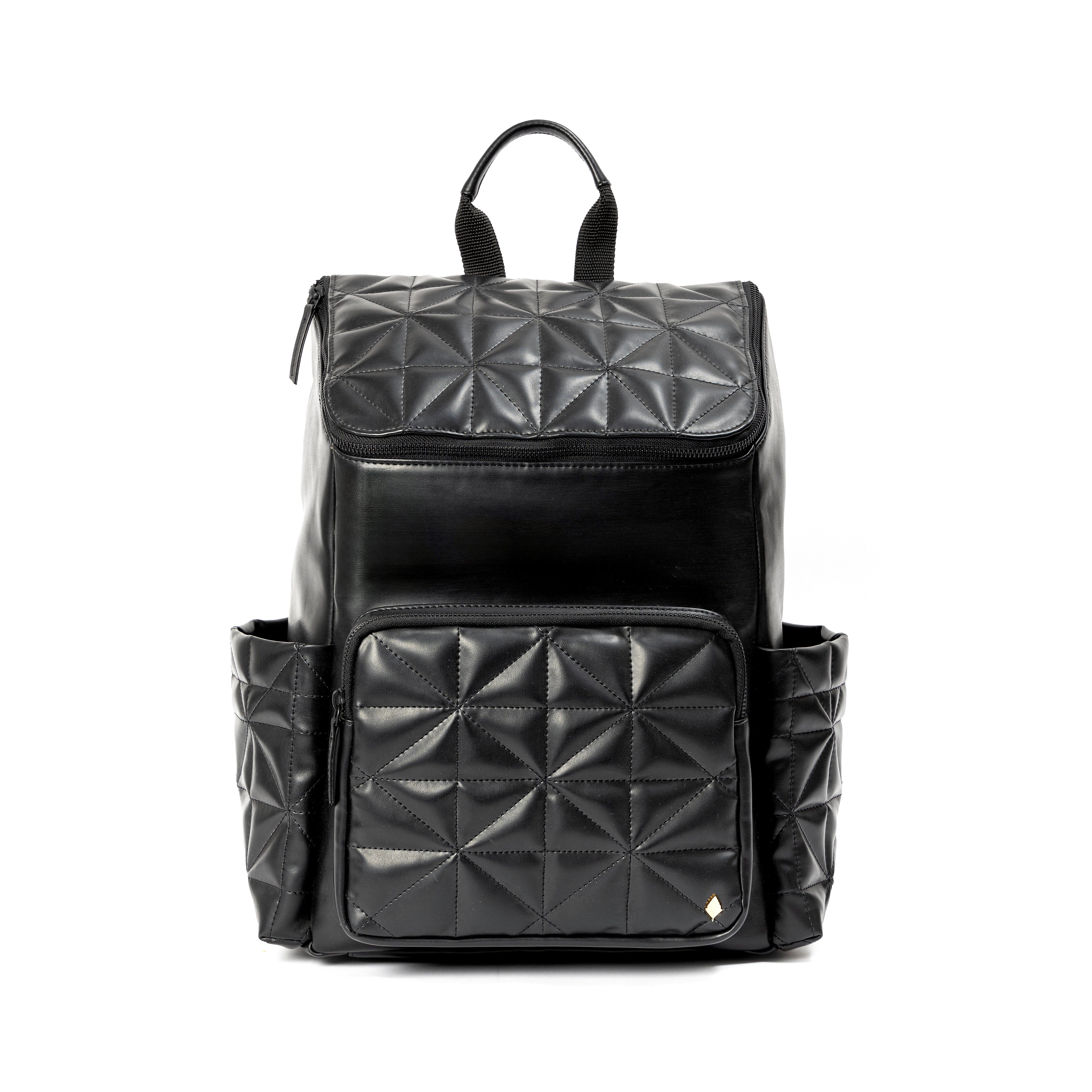Elm Black Vegan Leather Backpack