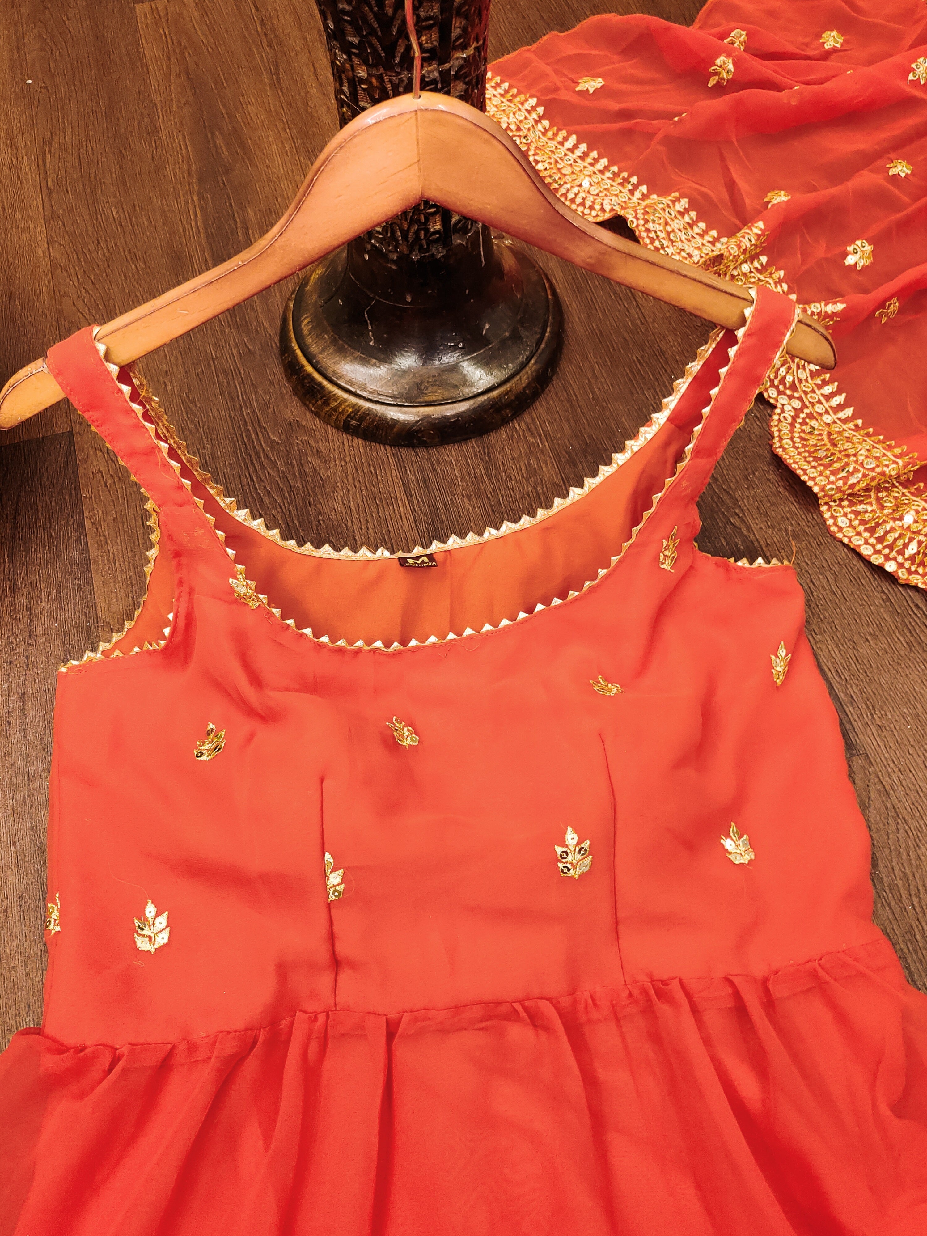 Designer Embroidered Georgette Gown With Sequence Embroidered Work