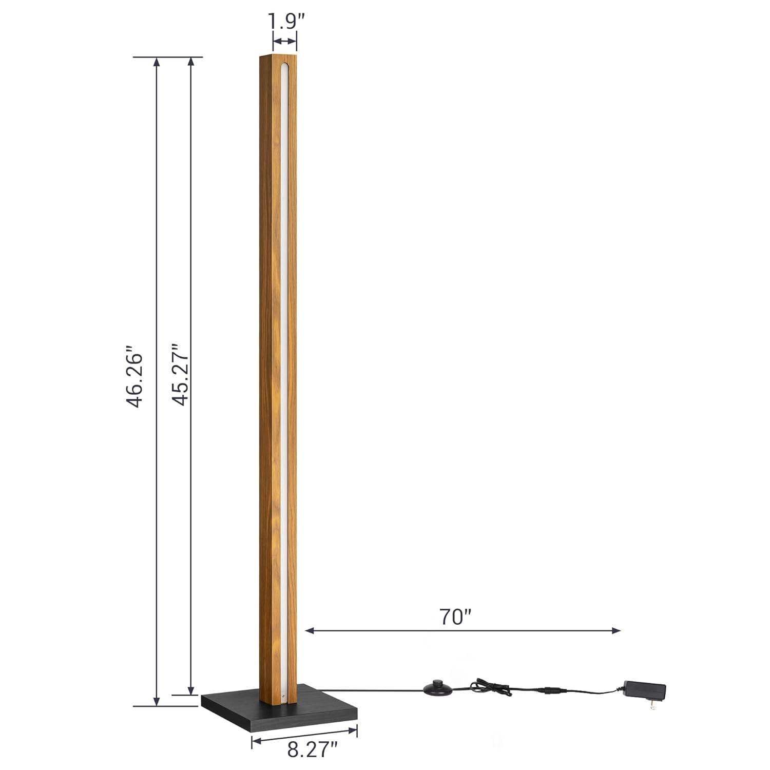 Mid Century Modern Wooden Floor Lamp - Ready to Use