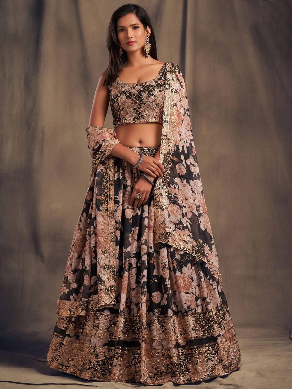 Party Wear Beautiful Lehenga Choli With Printed Work