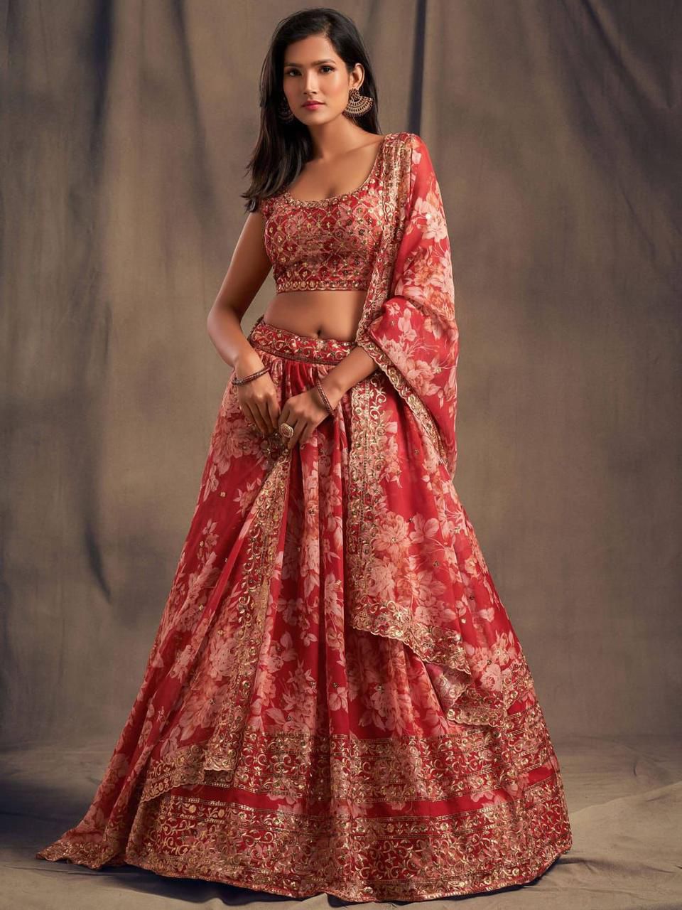 Party Wear Beautiful Lehenga Choli With Printed Work