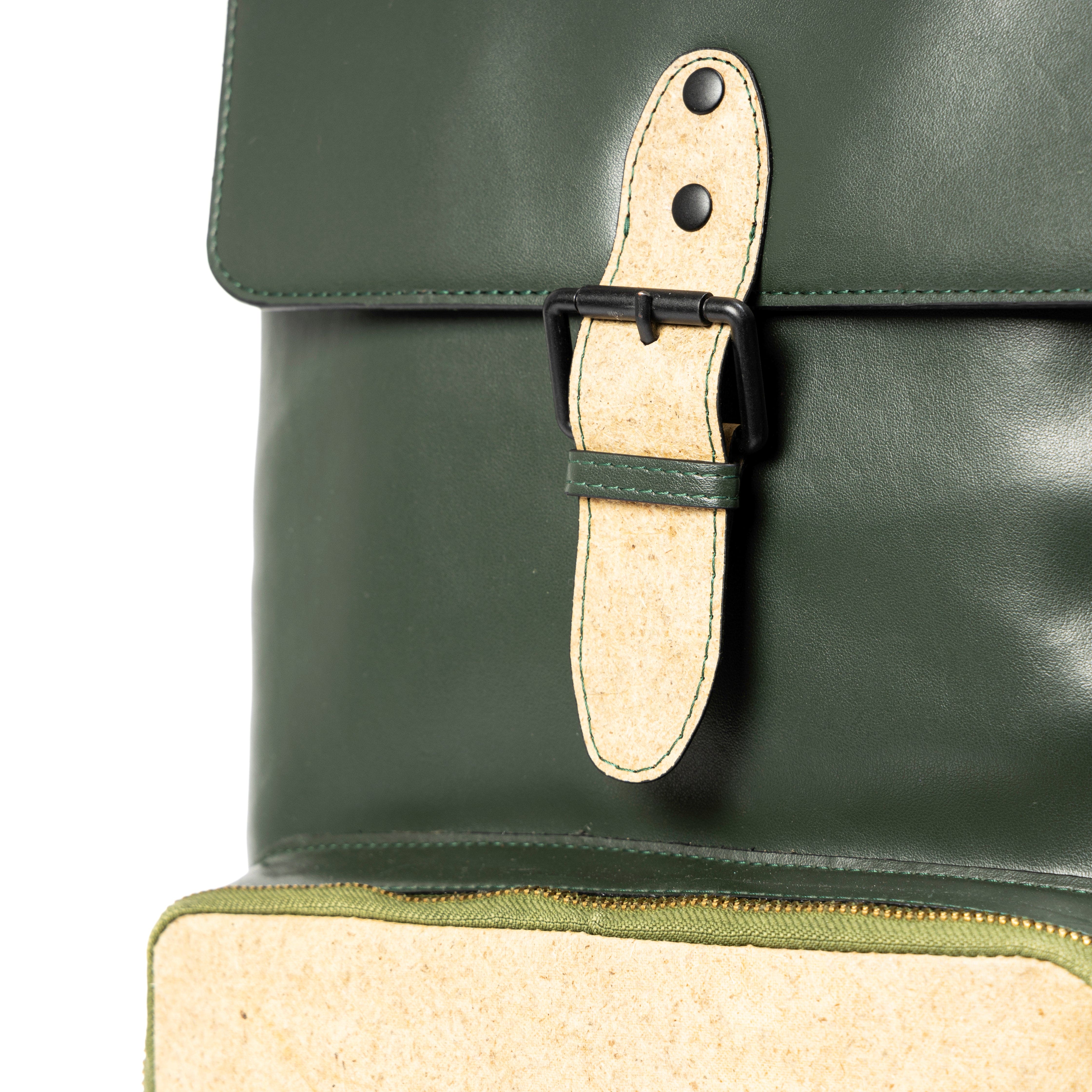 Arden Vegan Leather Backpack - Green