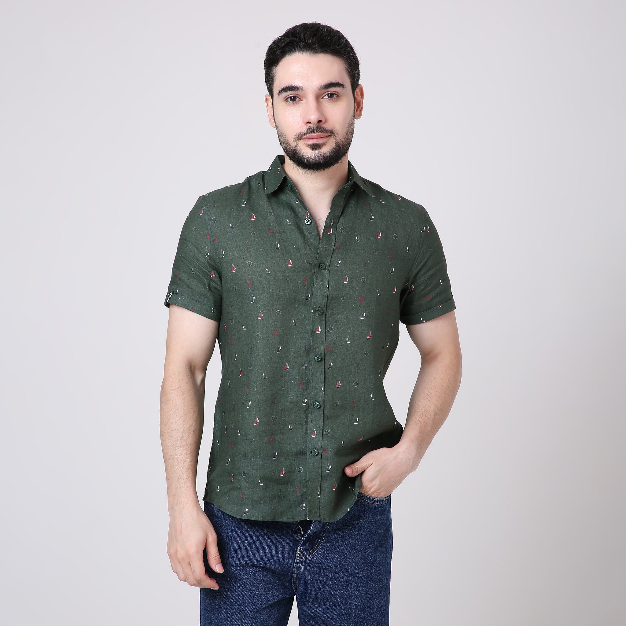 NAUTICAL LINEN SHIRT