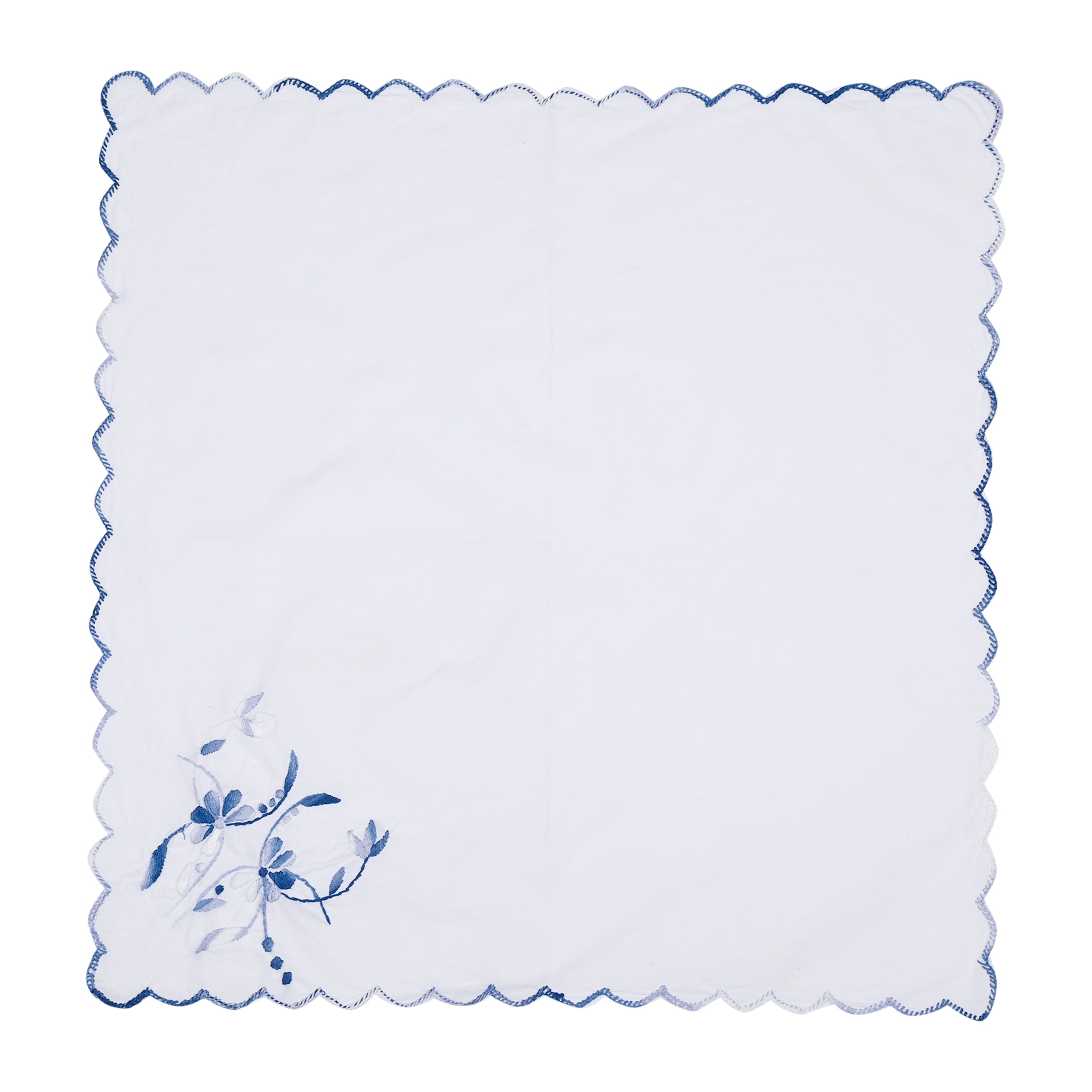 Blue Bengal Embroidery Dinner Napkin