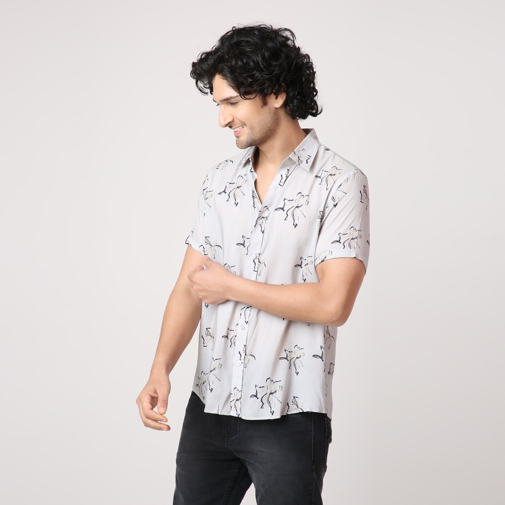 ABSTRACT FLORAL SHIRT