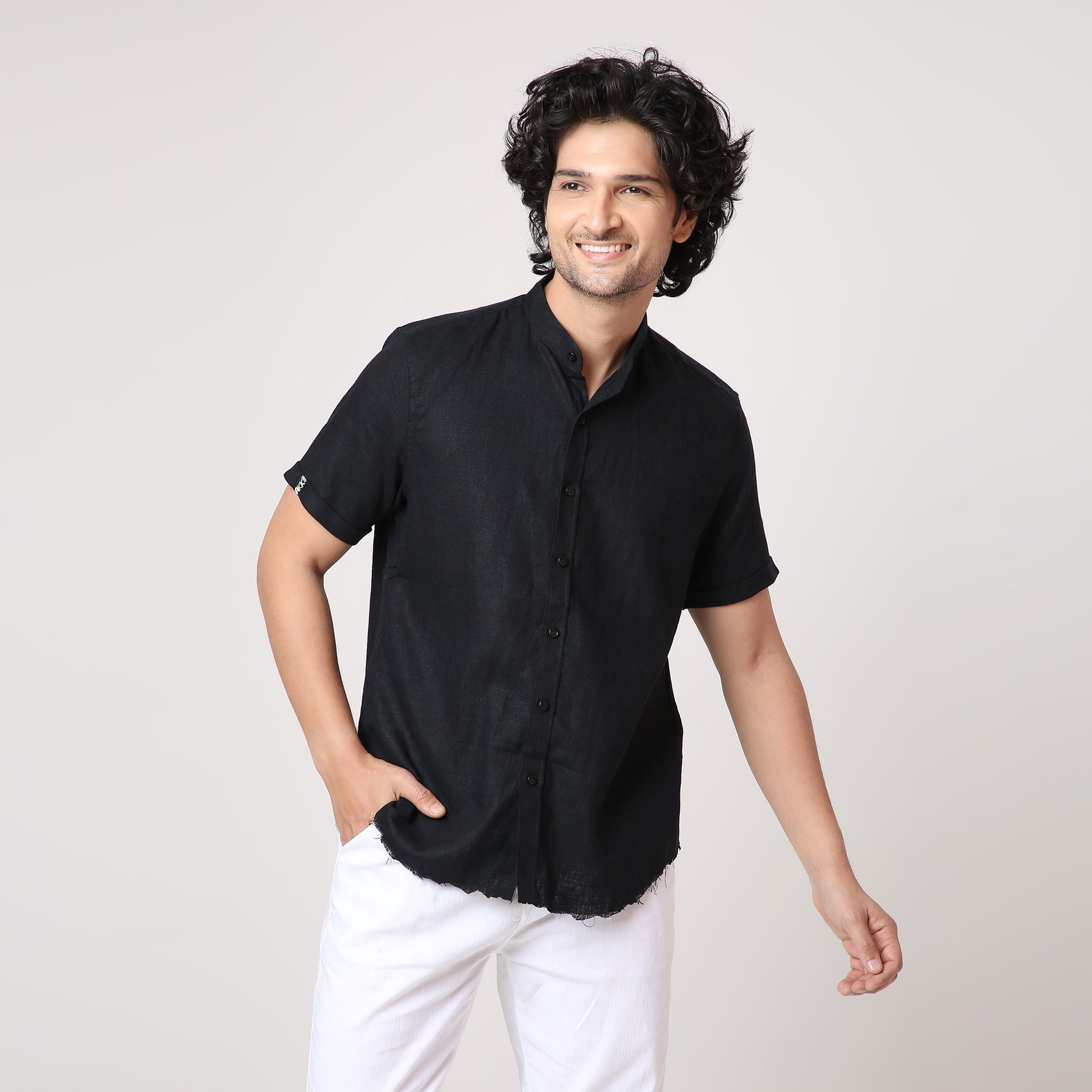 BLACK STAPLE SHIRT