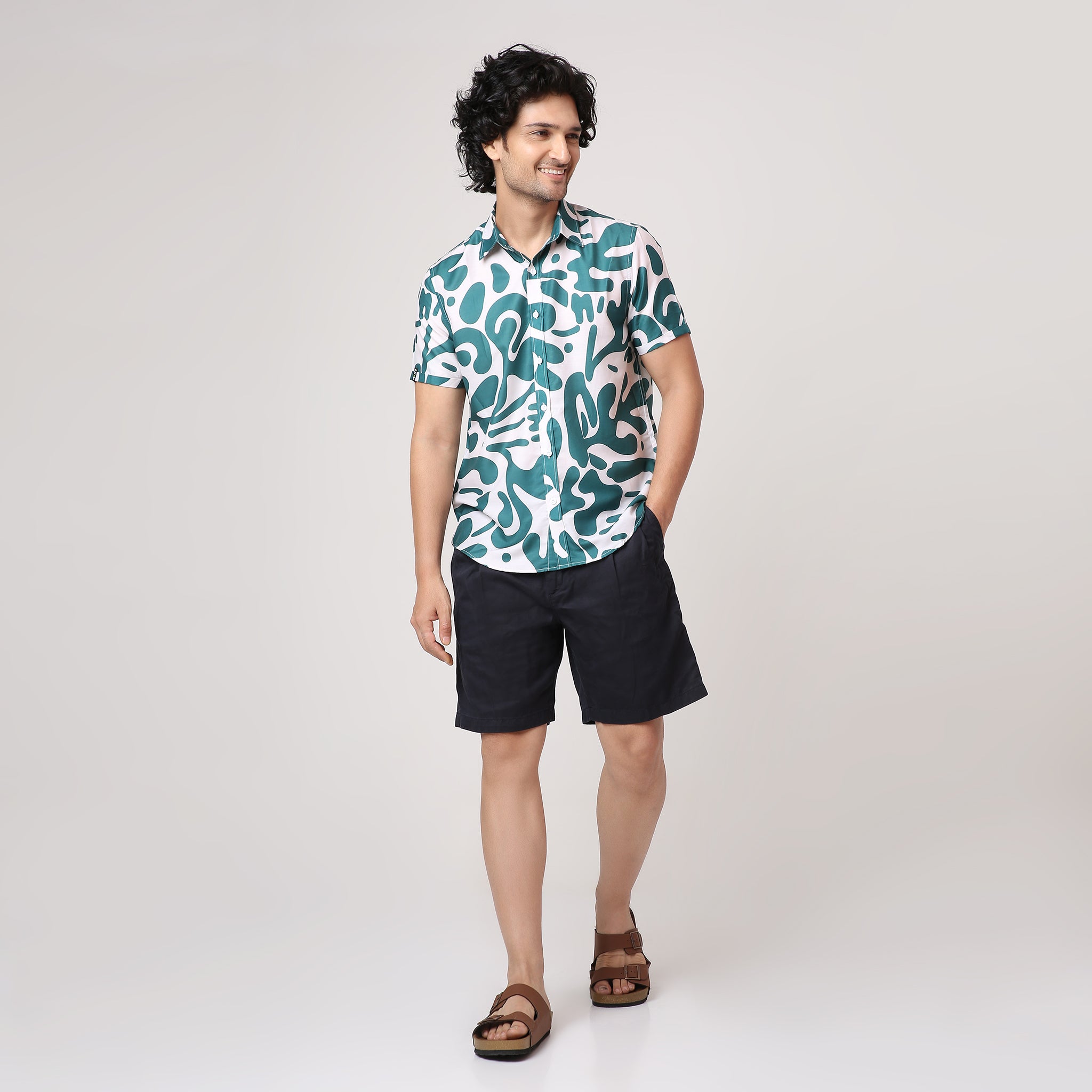 GREEN ABSTRACT SHIRT