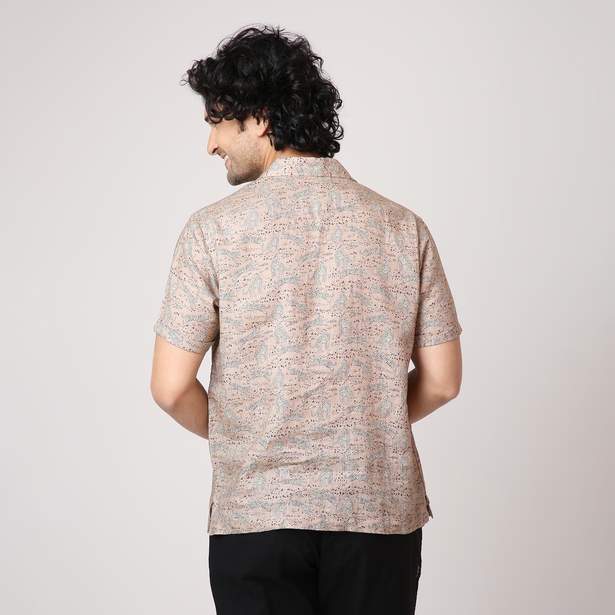 LEAPORD BEIGE WOVEN POLO