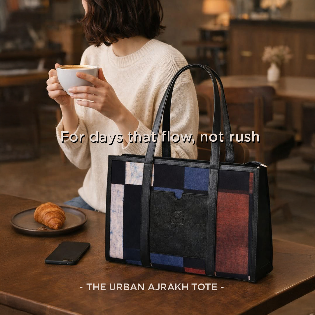 The Urban Ajrakh Tote Black