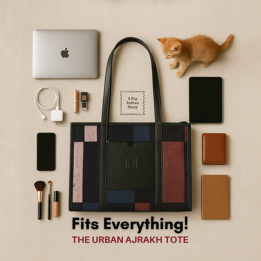 The Urban Ajrakh Tote Black