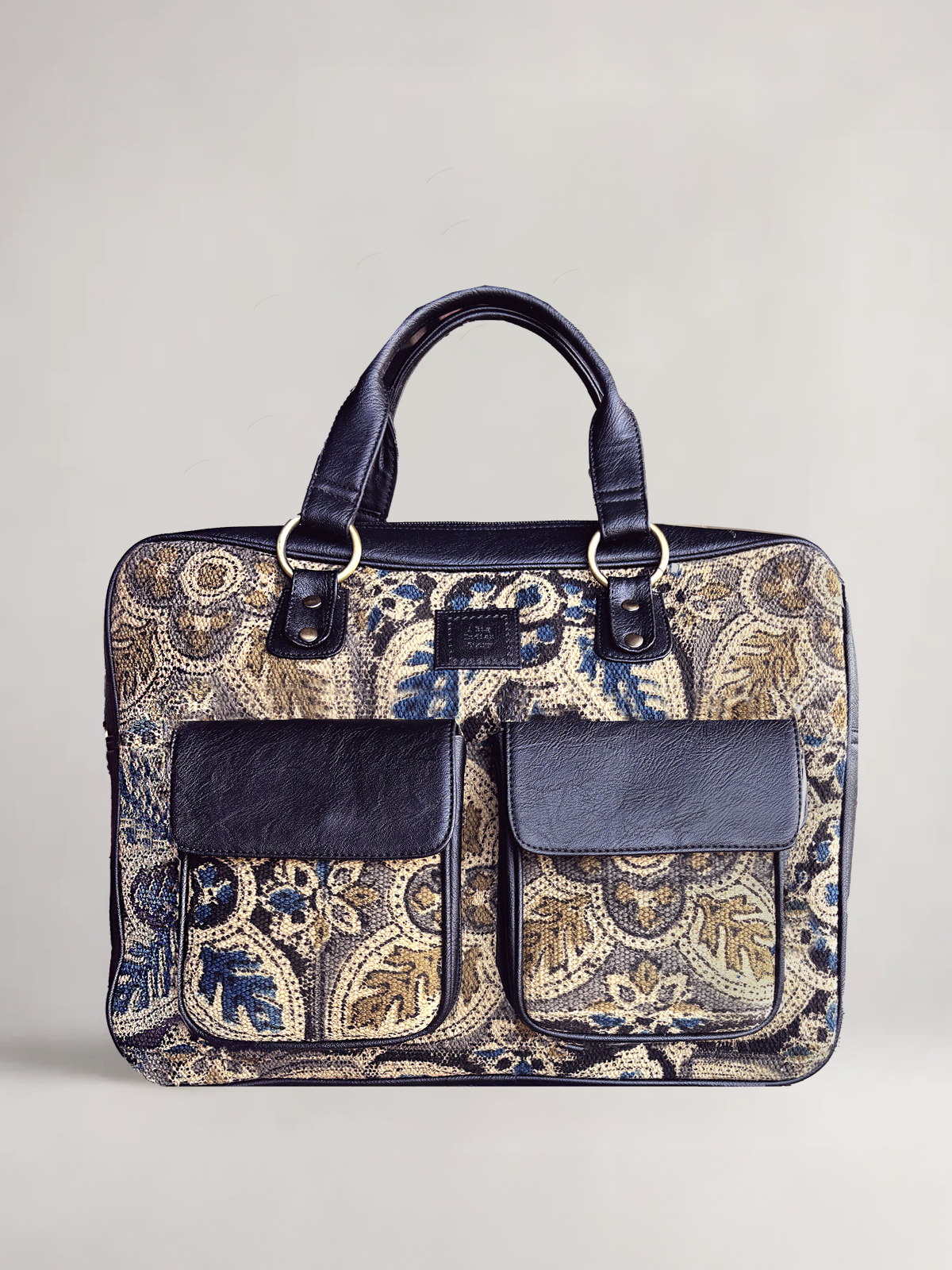 The Kalamkari Laptop Traveller - Black